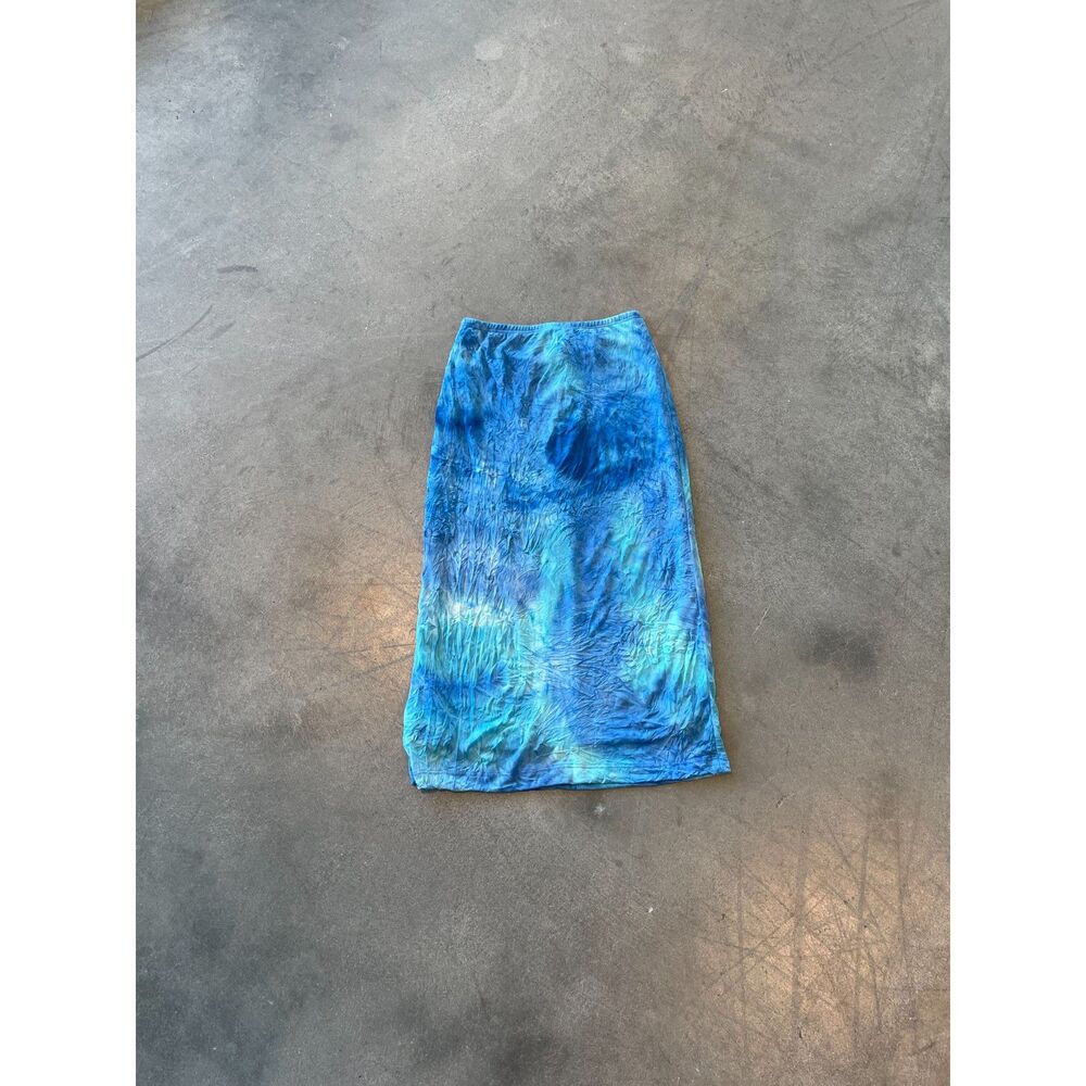 Ocean blue midi skirt